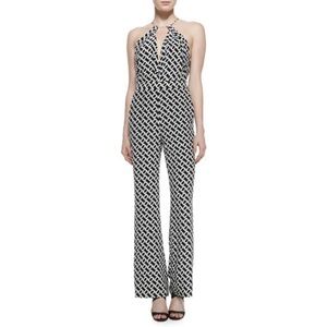 Diane Von Furstenberg Geometric Silk Jumpsuit